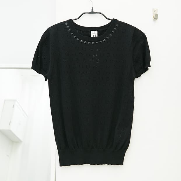 Short Sleeve Cotton Knit Top
