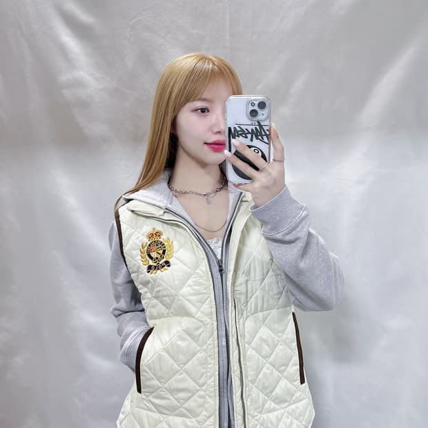 폴로 랄프로렌 화이트 투웨이 패치로고 베스트 