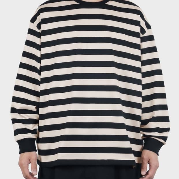 그라프페이퍼 롱슬리브 블랙/아이보리 1사이즈