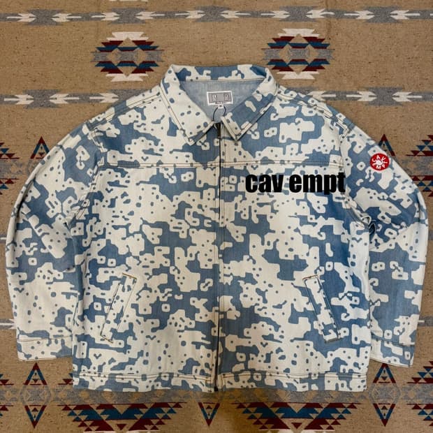 🖤블프할인 [M] 카브엠트 노이즈 프린팅 데님 블루종 자켓