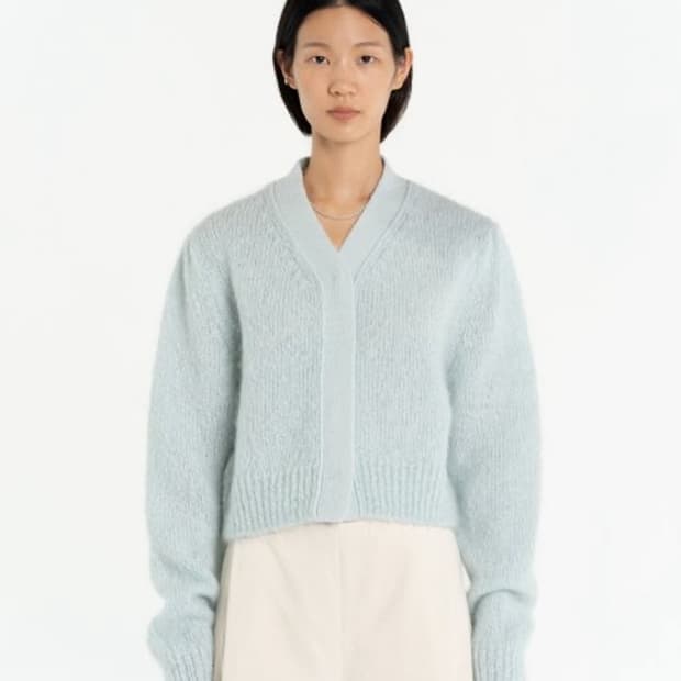 아모멘토 그랜마 가디건 스카이블루