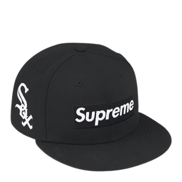슈프림 MLB팀 박스로고 뉴에라59FIFTY 피티드캡 블랙 7 5/8