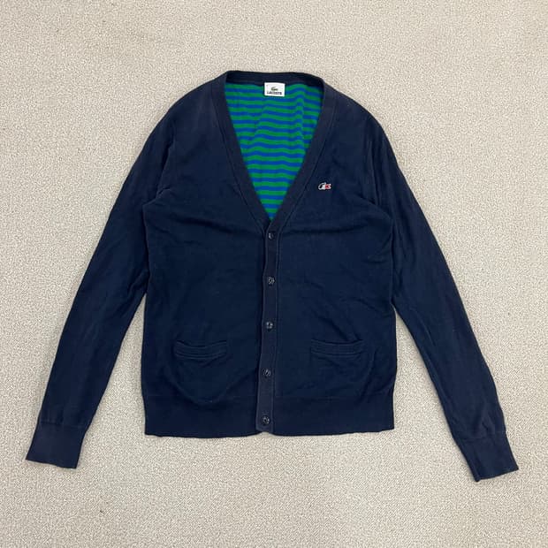 [4] 라코스테 네이비 니트 가디건 0102M1