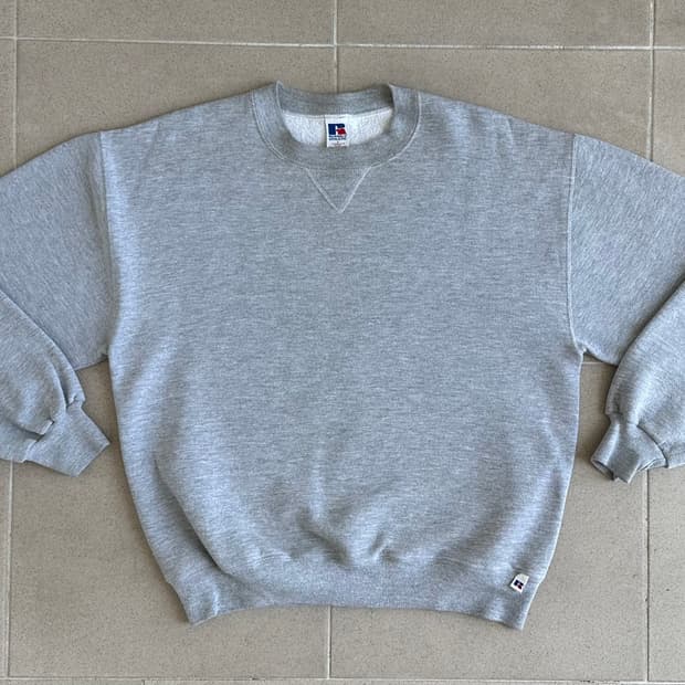 90s 빈티지 러셀 스웻셔츠 그레이 L