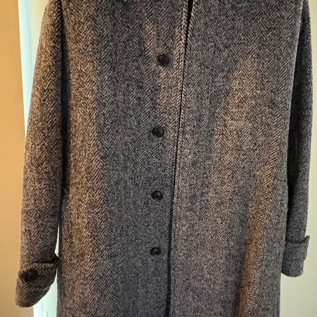 쿠어 오버핏 헤링본 발마칸 그레이 M