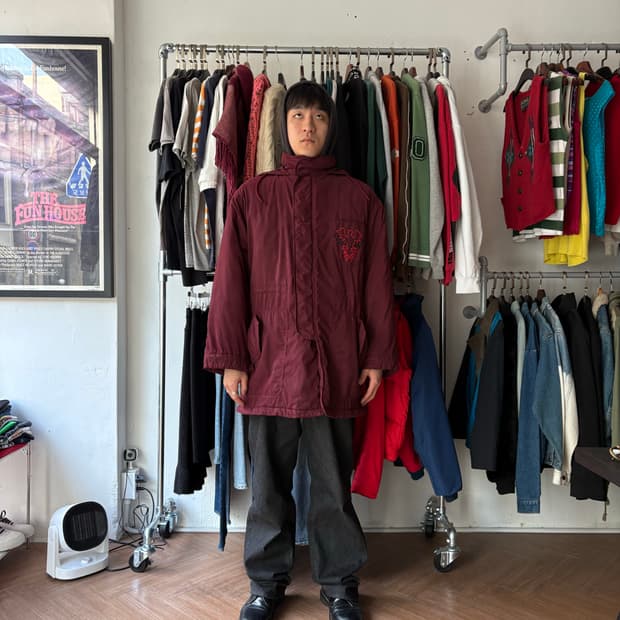 80s Armani Jeans 푸퍼 자켓