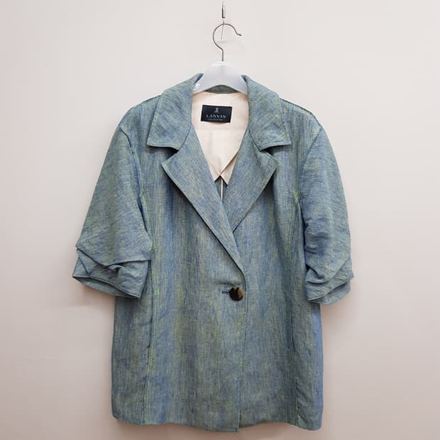 한섬 랑방 린넨 반팔 테일러드 자켓 82-94-160사이즈