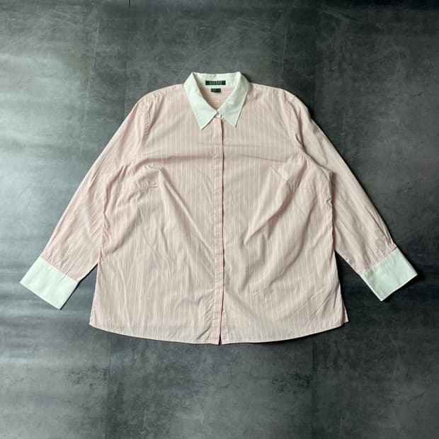RALPH LAUREN 랄프로렌 빈티지 스트라이프 코튼셔츠 A00308