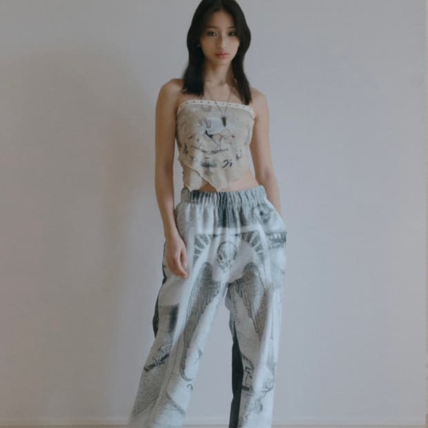 익스파이어드걸xMitani Takuya Skull Sweatpants