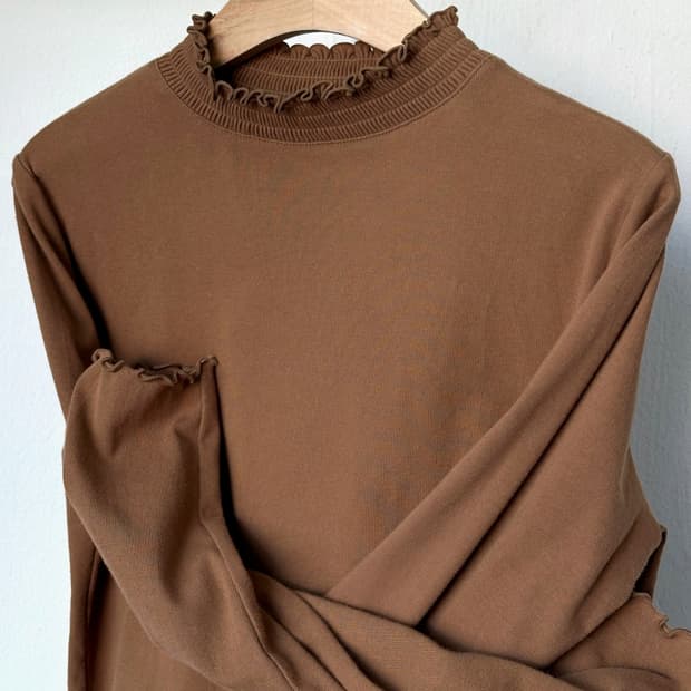 Shirring neck high gauge fabric stretche