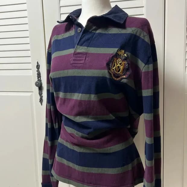 blue harbour 스트라이프 럭비 티셔츠 긴팔 빈티지