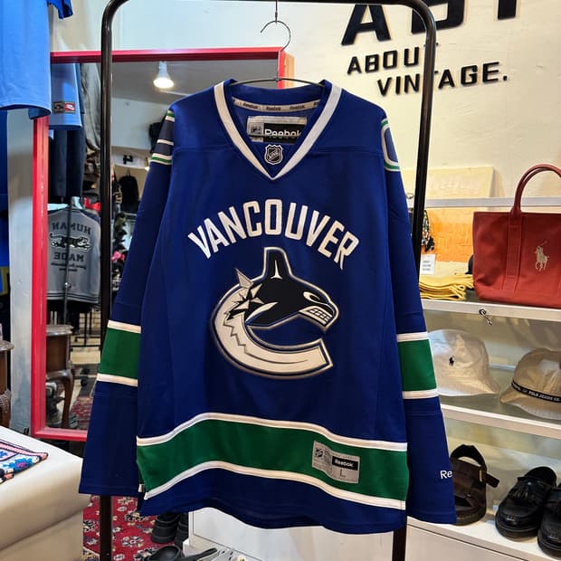 리복 NHL 벤쿠버 캐넉스 아이스하키 홈 저지 L