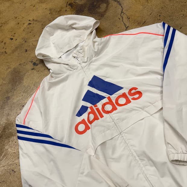 [정품/160] 아디다스 빅로고 후드 바람막이 자켓 b16