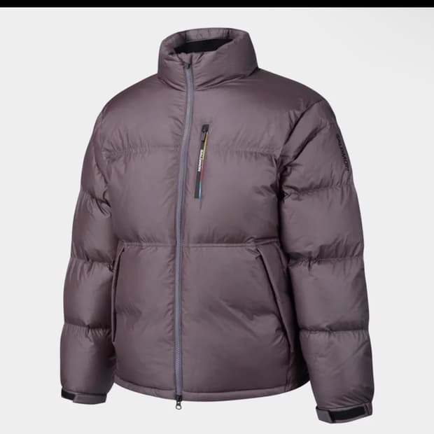 (새상품)살로몬 컨투어다운패딩S 퍼플그래이