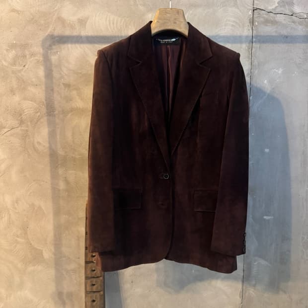 GUCCI 구찌 스웨이드 레더 테일러드 자켓 55~66