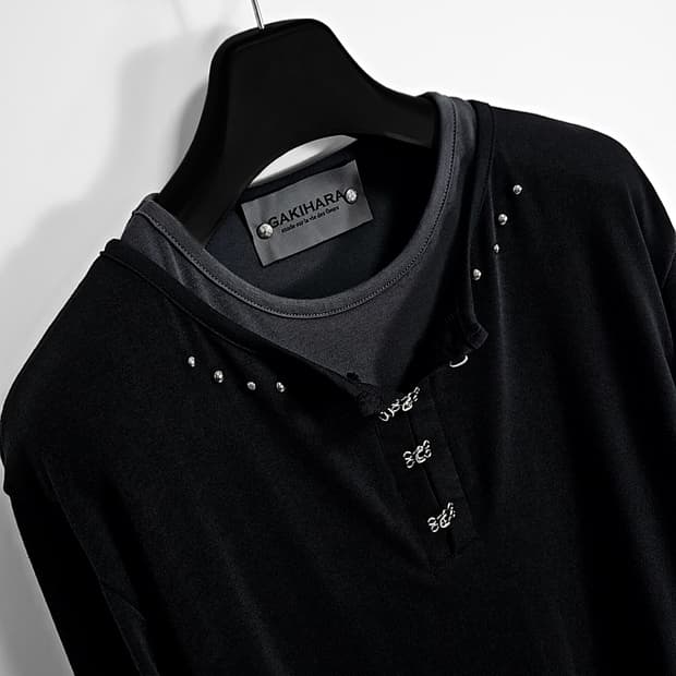 Koga 이브 레이어드 헨리넥 롱 슬리브스 (black)
