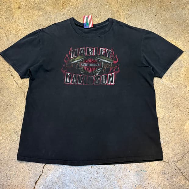 미국 빈티지 할리데이비슨 주머니 반팔티