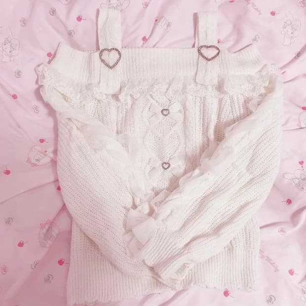 리즈리사 오프숄더 니트 달천깔 로걀