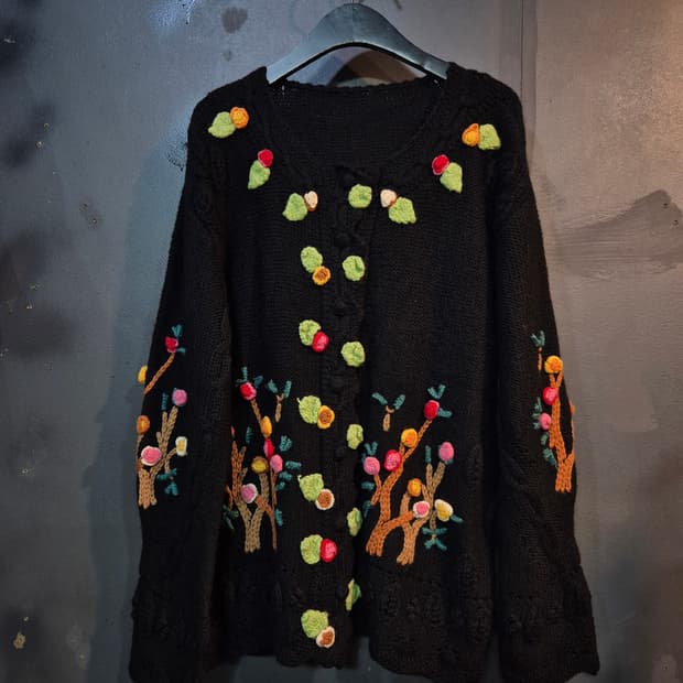 자수 가디건 77 88