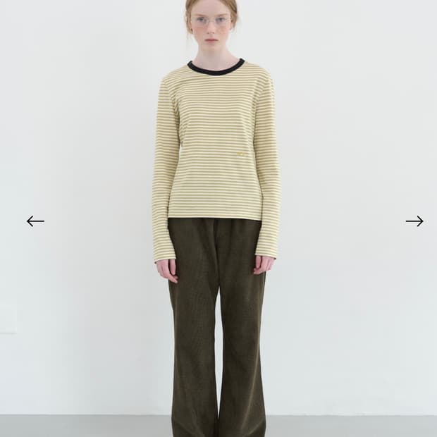 엔조블루스  더블 로고 스트라이프 Lst (Yellow Stripe)