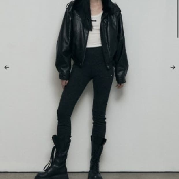 보헤미안 서울 퍼 블루종 보헴서 crinkled fur blouser 