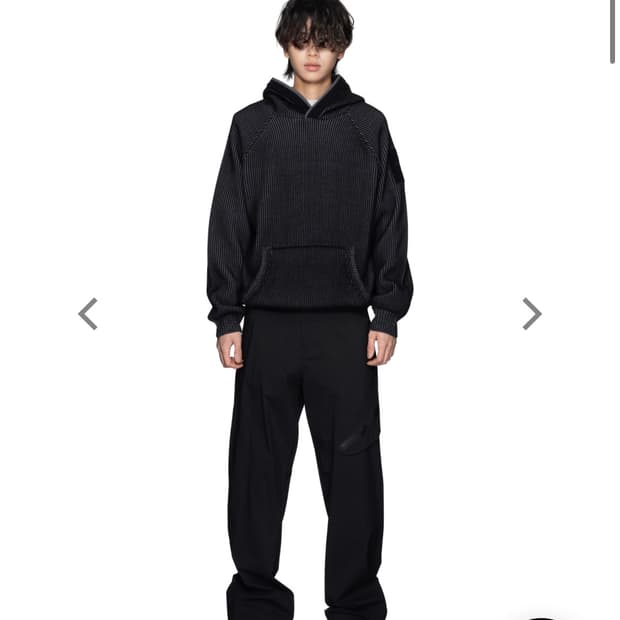 산산기어 Sansan Gear Hooded Knit Black