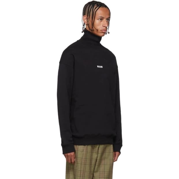 MSGM 터특넥 스웻셔츠 맨투맨 블랙 M