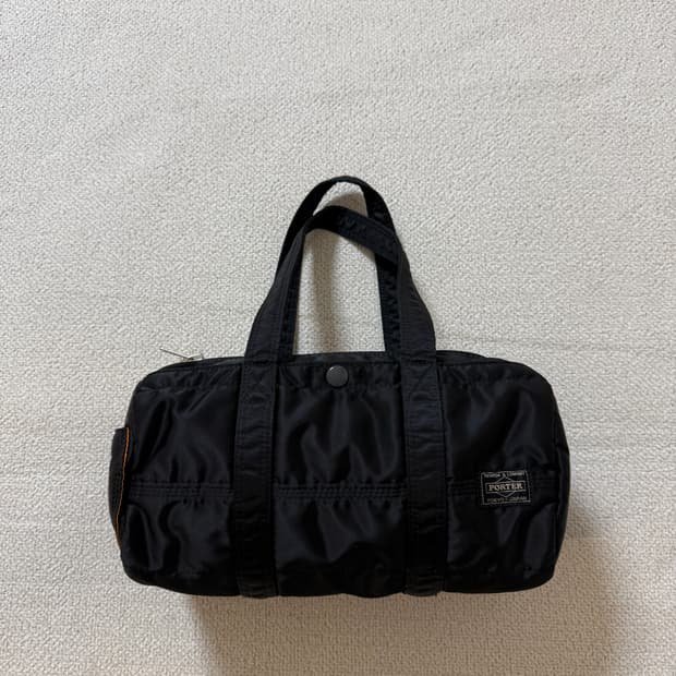(미사용급) PORTER 포터 탱커 더플백 S 블랙 보스턴백