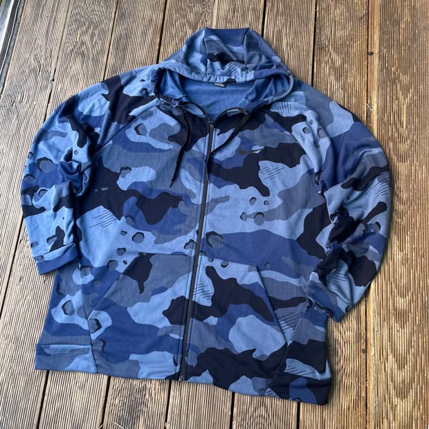 나이키 드라이핏 카모 후드집업