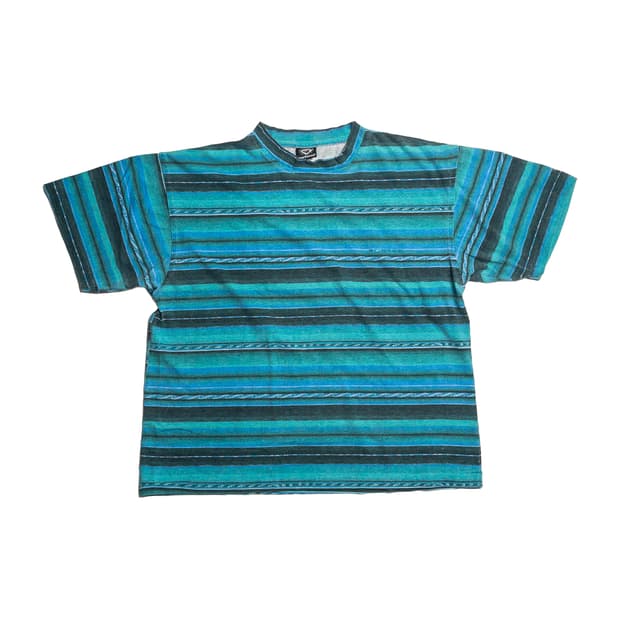 90's Gotcha 스트라이프 서프 티셔츠