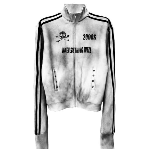 Distressed Skull Zip Jacket