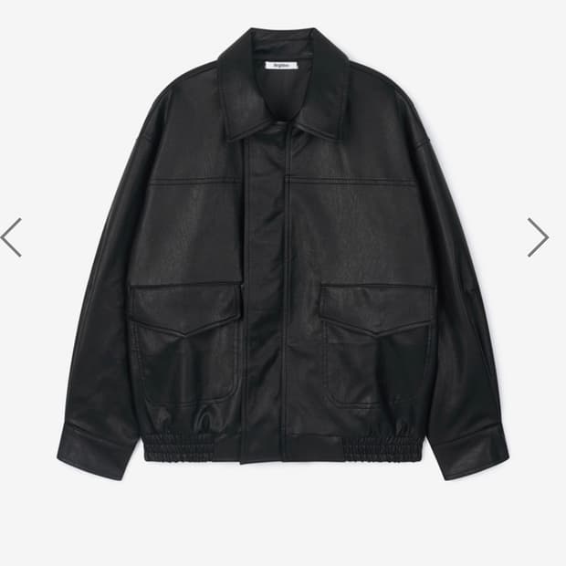 브라이튼 오버핏 레더 자켓 블랙