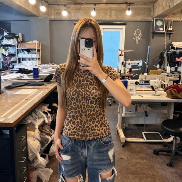 AllSaints Leopard Print Tee