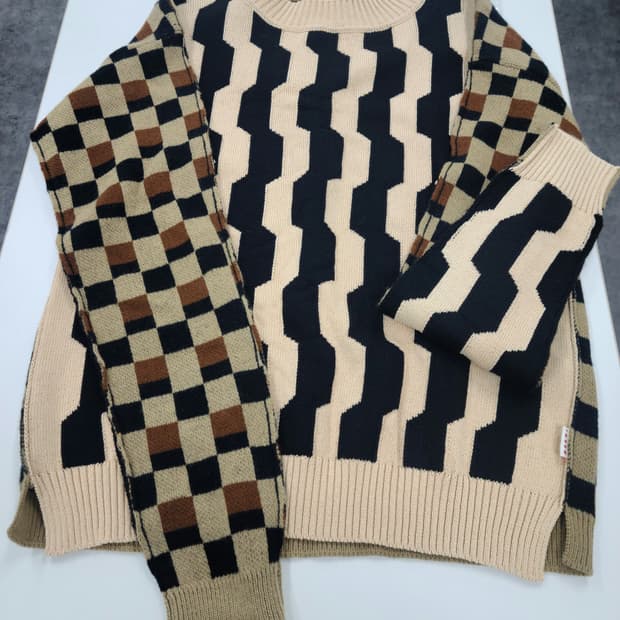 마르니 믹스패턴 니트 사이즈50