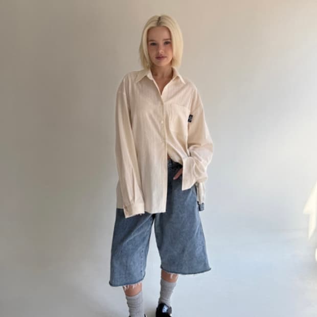 더미스테리어스호텔 보헤미안 컷오프 셔츠