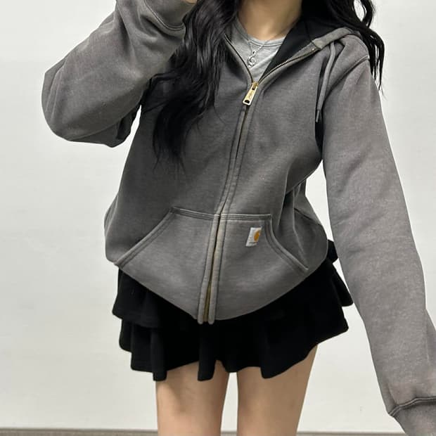 칼하트 그레이 써멀 헤비웨이트 후드집업 희귀져지(S)