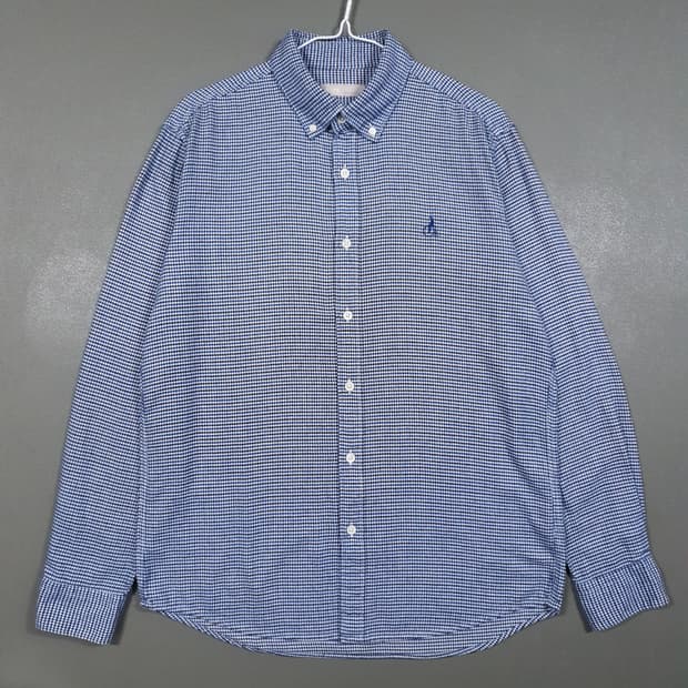 L) 빈폴 신형 20fw 2도 하운드투스 셔츠 버튼다운 나노체크 남방