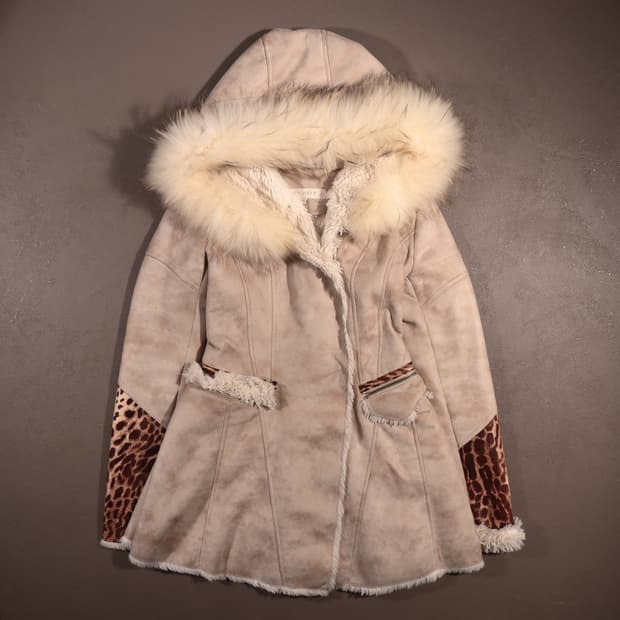  FUR HOODIE MOUTON JACKET