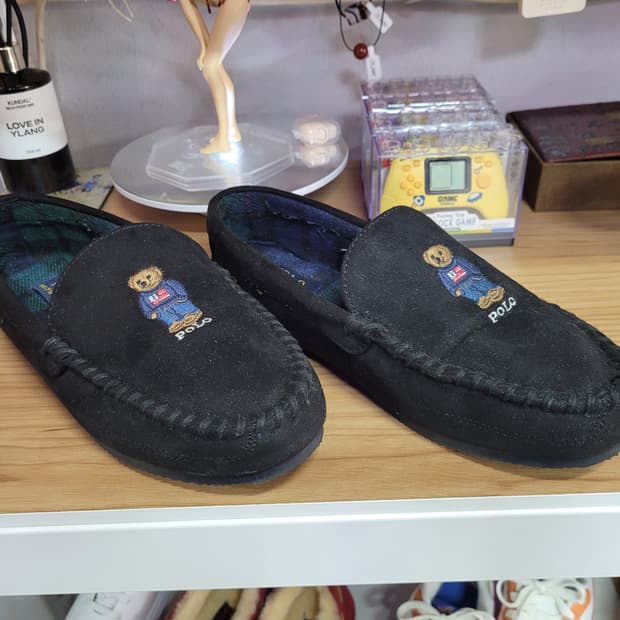 Polo 폴로 랄프로렌 베어 블랙 스웨이드 로퍼