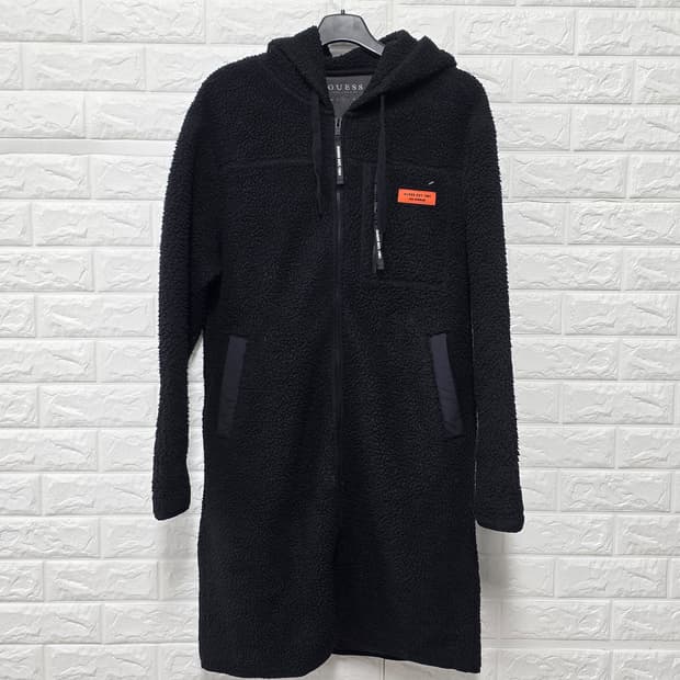 택포// 게스 후드 롱 후리스 플리스 M