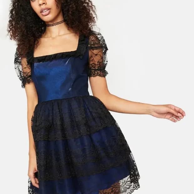 [원가10만원대] 돌스킬(Dolls Kill) 고스로리 미니 원피스