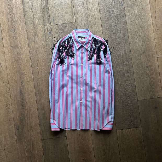 Fringe Detail Stripe Shirts