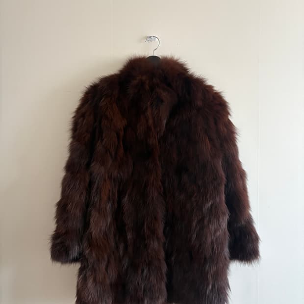 브라운 리얼 폭스자켓 