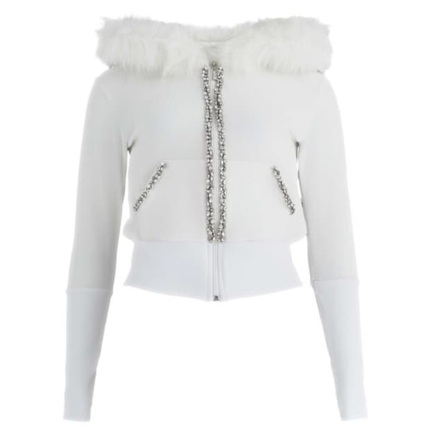 베이비메탈클럽 glam fur velour hood zip up