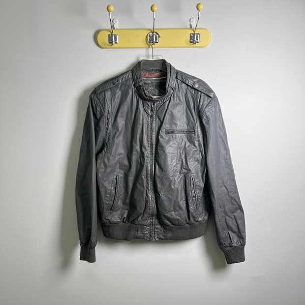VTG 빈티지 그레이 레더 자켓 42