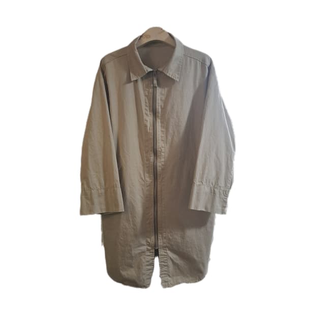 베이지 면 100% 코트 야상 자켓