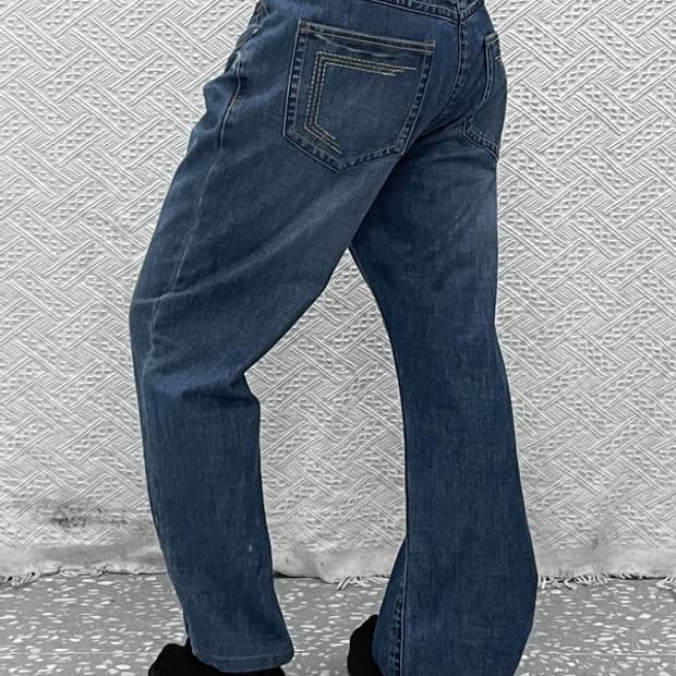 본 더치 올드스쿨 펑크 키치 포켓자수 데님팬츠 34인치 C11083