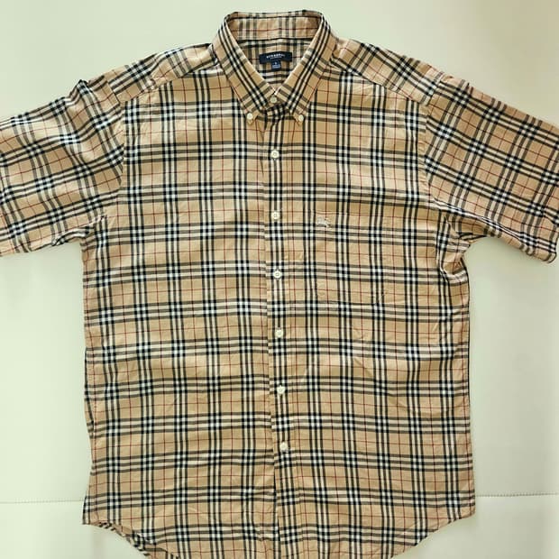 [L] 버버리 런던 노바체크 반팔 셔츠 