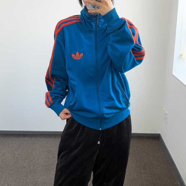 Adidas 아디다스 오렌지 블루 구파 져지