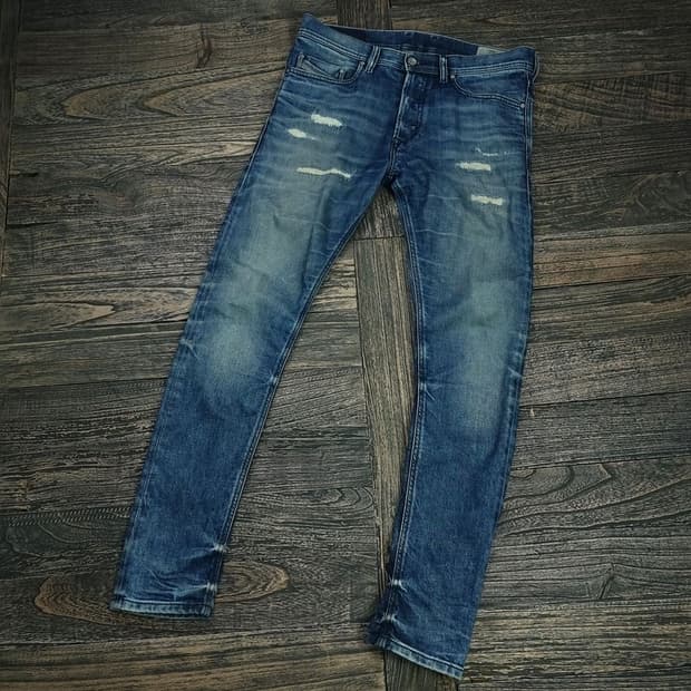 디젤 빈티지 워시드 슬림핏 데님 팬츠 청바지 P01141 